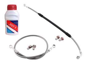 D482-frk Galfer Front And Rear Stainless Steel Brake Line Kit Honda Crf250x Crf450x