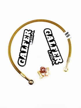 Galfer Fk003d130r-gold Gold Lines And Banjos Rear Stainless Steel Brake Line