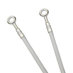 Fk003d993-1-wht Galfer White Stainless Steel Front Brake Line Kit