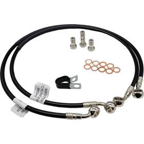 Gbrakes Fk003d133-2-bk-sl Galfer Front Brake Line Kit - Black 2