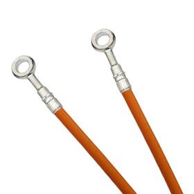 Fk003d37r-org Gbrakes Orange Stainless Steel Rear Brake Line Kit