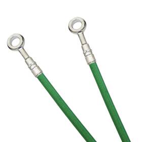 Fk003d478-1-grn Gbrakes Green Stainless Steel Front Offroad Single Brake Line
