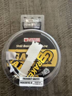 Fk003d765r-wht Gbrakes White Stainless Steel Rear Brake Line Kit