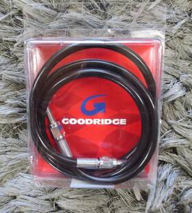 036195 Goodridge Universal Brake Hose Line 36 Inch Black Chrome Fittings New
