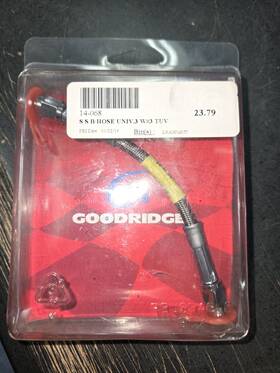 T-30303ch Goodridge 14068 Braided Stainless Universal Brake Line 3 Inch Long