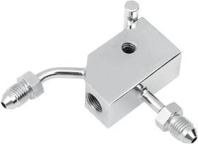 610193 Goodridge Rear Brake Tee Adapter 2000-2006 Softail Chrome Harley