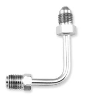 690-03ch Goodridge Universal Brake Line Tube Adapter Short 90 Degree Bend Chrome