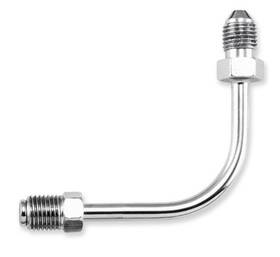 691-03ch Goodridge Universal Brake Line Tube Adapter Long 90 Degree Bend Chrome