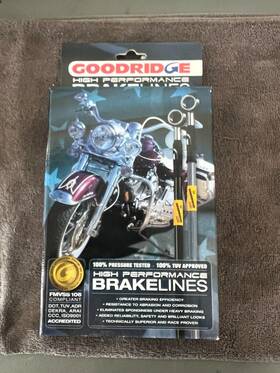 817-01005 Goodridge Premium Brake Line Kit Touring Abs Black Harley Davidson 2008-2013