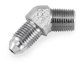 823-03ch Goodridge Universal Brake Line Npt Fitting 45 Degree Bend -3 To 1/8 Inch Chrome