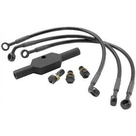 Hd0049-3fpbk Goodridge Hd0049-3fpbk/bk 4 Ebony Tri Front Kit For Flhr/c 94-07 Fltr 1998-07