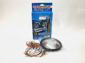 Hd0073-1fpbk Goodridge Hd0073-1fpbk/bk 2 2006-2017 Street Bob Ebony Front Brake Line Kit Inch
