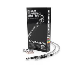 Goodridge Hd0073-2fb-bk Gr Powersports Ss Front Brake Line Kit - Stainless St