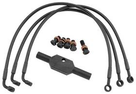 Goodridge Hd0073-2fb-bk6 Ebony 2 3-line Brake Line Kit Abs 6 Inch Front Harley Davidson Dyna