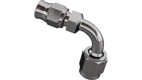 P6091-03c Goodridge Make-your-own Brake/clutch Line Fitting 90 Degree 3/8 Inch -24 Ans Silver