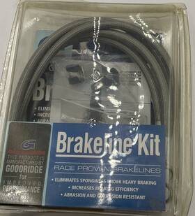 Ya0132-1fc-vb Goodridge Yamaha Sr125 92-03 Classic Black Stainless Std Front Brake Lines