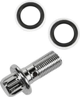 41739-84 Harddrive 17-0086 12mm Banjo Bolt Kit Chrome 7/16 Inch -24 #41739-84