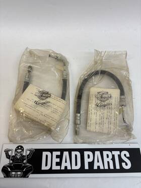 25114-77 Harley-davidson Nos Oem Pair Brake Lines Hoses