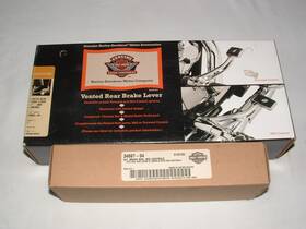 34697-04 Harley-davidson Chrome Brake Rod And Vented Lever New