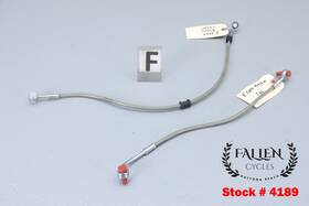 38108-11 Harley-davidson 2012 Softail Convertible Cvo Front Brake Hose Line Abs Braided #4189