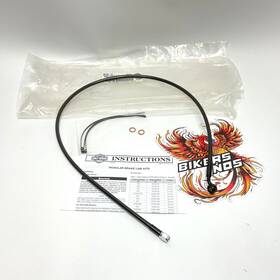 Harley-davidson 38143-10 Nos Genuine Diamond Black Upper Brake Line 40 Inch Long 35 Deg Banjo