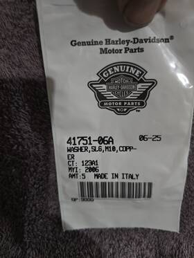 41751-06a Harley-davidson New Genuine Brakeline Gasket 5 Pk