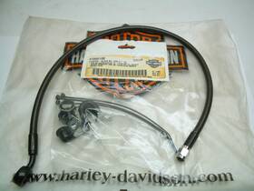 41800108 Harley-davidson Diamond-black Upper 21 Inch Front Brake Line Kit Softail Dyna Models