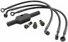 Hd0067-1fpbk-bk Goodridge Ebony Front Brake Line Kit Stock Length
