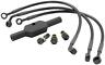 Hd0129-1fpbk-bk Goodridge Ebony Front Brake Line Kit Stock Length
