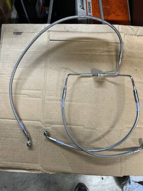 Mokfxbx109 Hill Country Customs 6 Inch Extended Steel Braided Front Brake Line For 2014-up Harley Touring No Abs