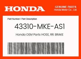 43310-mke-as1 Honda Genuine Hose Rr. Brake -