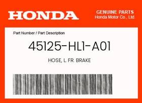45125-hl1-a01 Honda Genuine Hose L. Fr. Brake - 45125-hl1-a01 Honda Genuine Hose L. Fr. Brake -