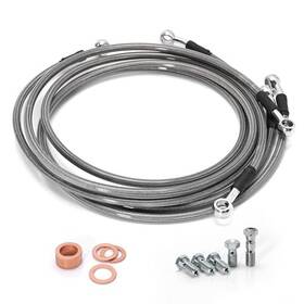 Ch00341 Hoypeyfiy 3 Pieces/set Atv Stainless Steel Brake Lines Front Rear Braided Bra