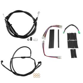 Fm-tghd-heck013-bk6 Httmt Extended Brake Line Kits For Harley Touring No Abs With 12 Inch Handlebar 2008-2013
