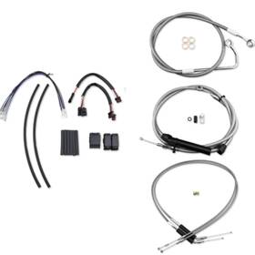 Fm-tghd-heck023-cd6 Httmt Extended Clutch And Brake Line Kit For Harley Softail With Abs 2011-2015 12 Inch Bar