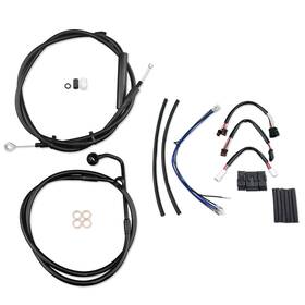 Fm-tghd-heck024-ii-bk6 Httmt 16 Inch Softail With Abs Stainless Cable Brake Line Kit For Harley 2016-2017 Black