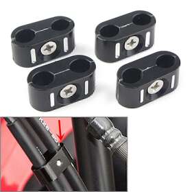 Hukyu 612048604029 4x Brake Throttle Cable Wire Line Clips Holder Clamp For Harley 1984-up