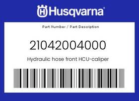 21042004000 Husqvarna Genuine Hydraulic Hose Front Hcu-caliper -