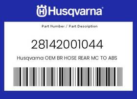 Husqvarna 28142001044 Genuine Br Hose Rear Mc To Abs -