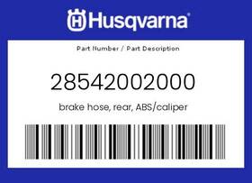 28542002000 Husqvarna Genuine Brake Hose Rear Abs/caliper -