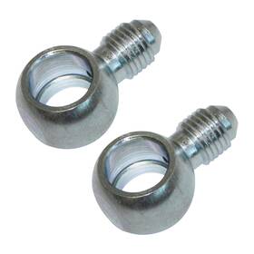 Bn01 Inline Tube 3an Male To 10mm Or 3/8 Banjo Fitting Stainless Braided Brake Hose 2pc