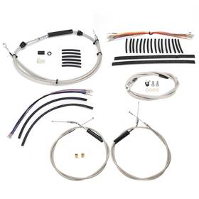 Ibhfxbdzx112 Ironbrotherhood 12 Inch Bar Extention Clutch Cable Set For 07-10 Softail Night Train No Abs