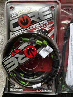 Cc2111tg Kawasaki Zx6r 636 2013-2022 Core Moto Front And Rear Brake Lines Abs