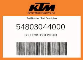 54803044000 Ktm Genuine Bolt For Foot Ped 03 -