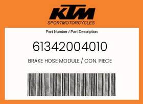 Ktm 61342004010 Genuine Brake Hose Module / Con. Piece -