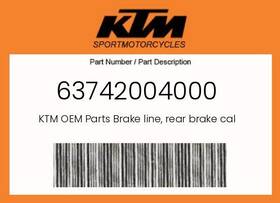 63742004000 Ktm Genuine Brake Line Rear Caliper -