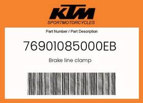 76901085000eb Ktm Genuine Brake Line Clamp -