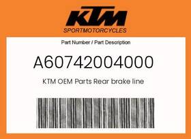 Ktm A60742004000 Genuine Rear Brake Line -