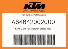 Ktm A64642002000 Genuine Rear Brake Line -