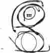 La-8051kt-16m La Choppers Cable Brake Line Kit Midnight